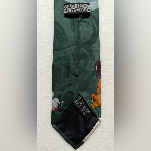 Vintage 1994 Cartoon Network Silk Necktie Baseball Fred Flintstone Yogi Bear - Picture 6 of 11
